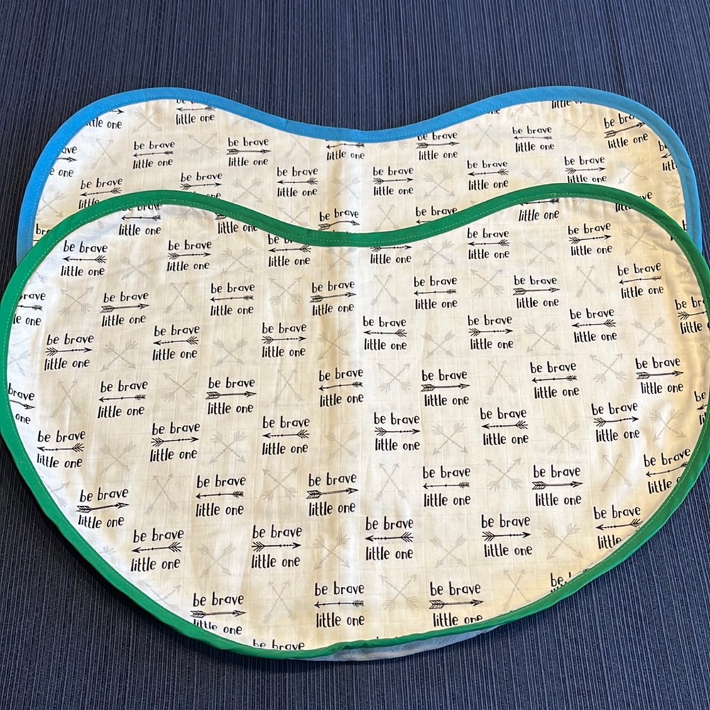 Large ‘be brave’ baby burp cloth